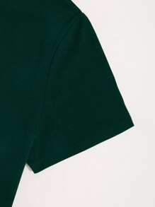 SHEIN Unity Camiseta con gráfico de letra, camisetas gráficas para mujer - Verde Oscuro - Ver 4