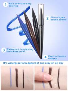 1支防水啞光眼線筆 - 黑色 - 查看 3