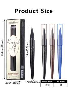 1支防水啞光眼線筆 - 黑色 - 查看 4