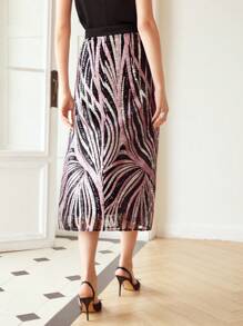 MOTF PREMIUM Váy nữ Dây kéo Tất cả trên in Buổi tiệc - Nhiều màu - Xem 7