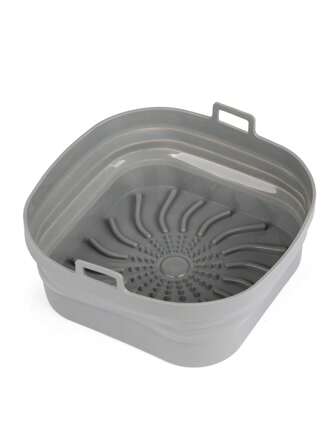 SHEIN 1 st bakplåt för airfryer, 8,5-tums rektangulär, vikbar och återanvändbar silikonbakplåt för airfryer, silikon airfryermatta silikon airfryer-form