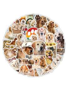 56pcs Dog Pattern Assorted Sticker, Cute Multi-purpose Waterproof Sticker For DIY Craft, Decoration, Hand Account - Multicolor - View 1