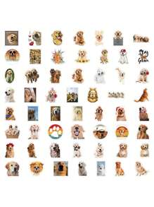 56pcs Dog Pattern Assorted Sticker, Cute Multi-purpose Waterproof Sticker For DIY Craft, Decoration, Hand Account - Multicolor - View 2