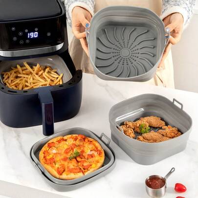 SHEIN Basic living 1pc Silicone Air Fryer Pot Liner Air Fryer Kitchen Air Fryer Liners Air Fryer Paper Airfryer Air Frier