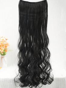 夾片超長小波浪合成纖維接髮 - 黑色 - 查看 6