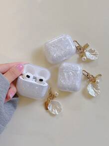 Shell Textured Case Compatible With AirPods - White - View 7