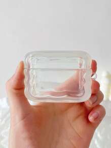 Vỏ khung gợn sóng trong suốt Tương thích với AirPods - Trong sáng - Xem 1