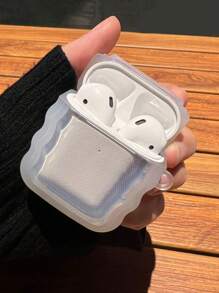 Vỏ khung gợn sóng trong suốt Tương thích với AirPods - Trong sáng - Xem 2