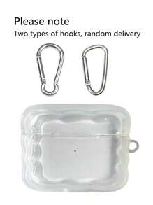 Vỏ khung gợn sóng trong suốt Tương thích với AirPods - Trong sáng - Xem 5