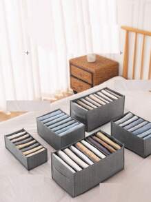 1pc Multi-Grid Clothes Storage Box Decorations Decor Festival Decor Room Decor Home Decor Bed Room Decor Dress Pants Shoes Jeans Boots Skirt Bedroom, Organizer, Home Storage, For White T-Shirt Women, Black Pants Women, Ladies Winter Clothes, Dress, Winter Clothes For Ladies, Elegant Woman Dresses, White Shirt For Ladies, Long Sleeve, White Jumpsuit For Women, Spring Dresses For Women, Spring Outfits For Women, Spring, Spring Clothes, Minimalist, Summer Tops Storage - Dark Grey - View 5