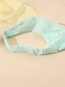 3pcs Women Floral Pattern Fashionable Kerchief For Hair Decoration - Multicolor - View 4