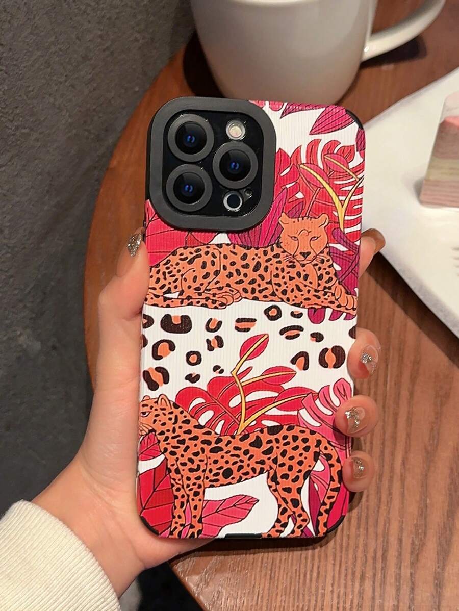 Vỏ điện thoại in hình da báo - Nhiều màu - Xem 1