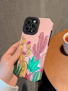 夏季仙人掌圖案手機殼 - 彩色 - 查看 2