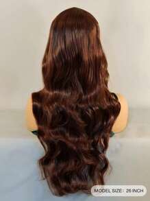 Peluca sintética largo rizado - Marrón - Ver 2