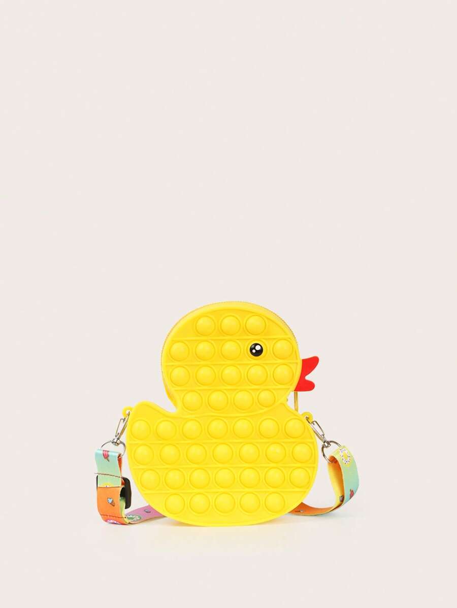 Cute Little Yellow Duck Kids Messenger Bag - Yellow - View 1