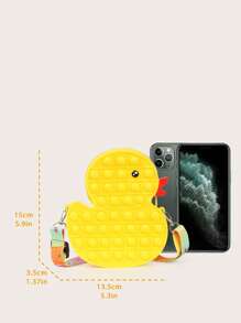 Cute Little Yellow Duck Kids Messenger Bag - Yellow - View 5