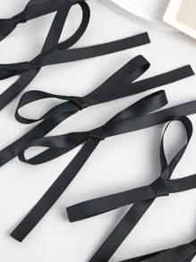 6 chiếc kẹp tóc trang trí hình nơ, thích hợp để đi học, mặc hàng ngày, hoạt động thường ngày và ngoài trời - màu đen - Xem 3