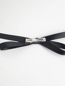 6 chiếc kẹp tóc trang trí hình nơ, thích hợp để đi học, mặc hàng ngày, hoạt động thường ngày và ngoài trời - màu đen - Xem 4