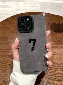Funda para móvil con patrón de número anticaída - Gris - Ver 1