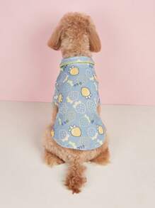 1 Bộ đồ ngủ thú cưng in hình dâu tây cho chó và mèo cho cả mùa - Nhiều màu - Xem 2