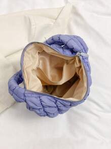 Túi đeo vai gấp gọn, thời trang, cá tính, chống thấm nước, thêu họa tiết, làm từ vải Oxford mới. - Màu tím - Xem 4