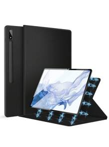 Bao da máy tính bảng từ tính tương thích với Samsung Galaxy Tab S7 S8 S7 FE S7 Plus S8 Plus có ngăn đựng bút chì tích hợp - màu đen - Xem 2