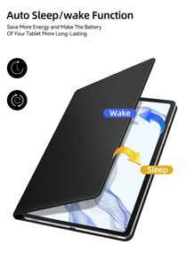 Bao da máy tính bảng từ tính tương thích với Samsung Galaxy Tab S7 S8 S7 FE S7 Plus S8 Plus có ngăn đựng bút chì tích hợp - màu đen - Xem 4