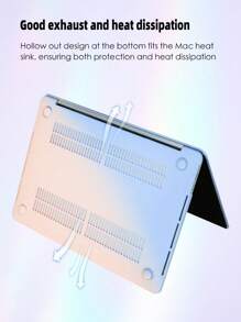 Ombre Laptop Case Compatible With MacBook - Baby Blue - View 7