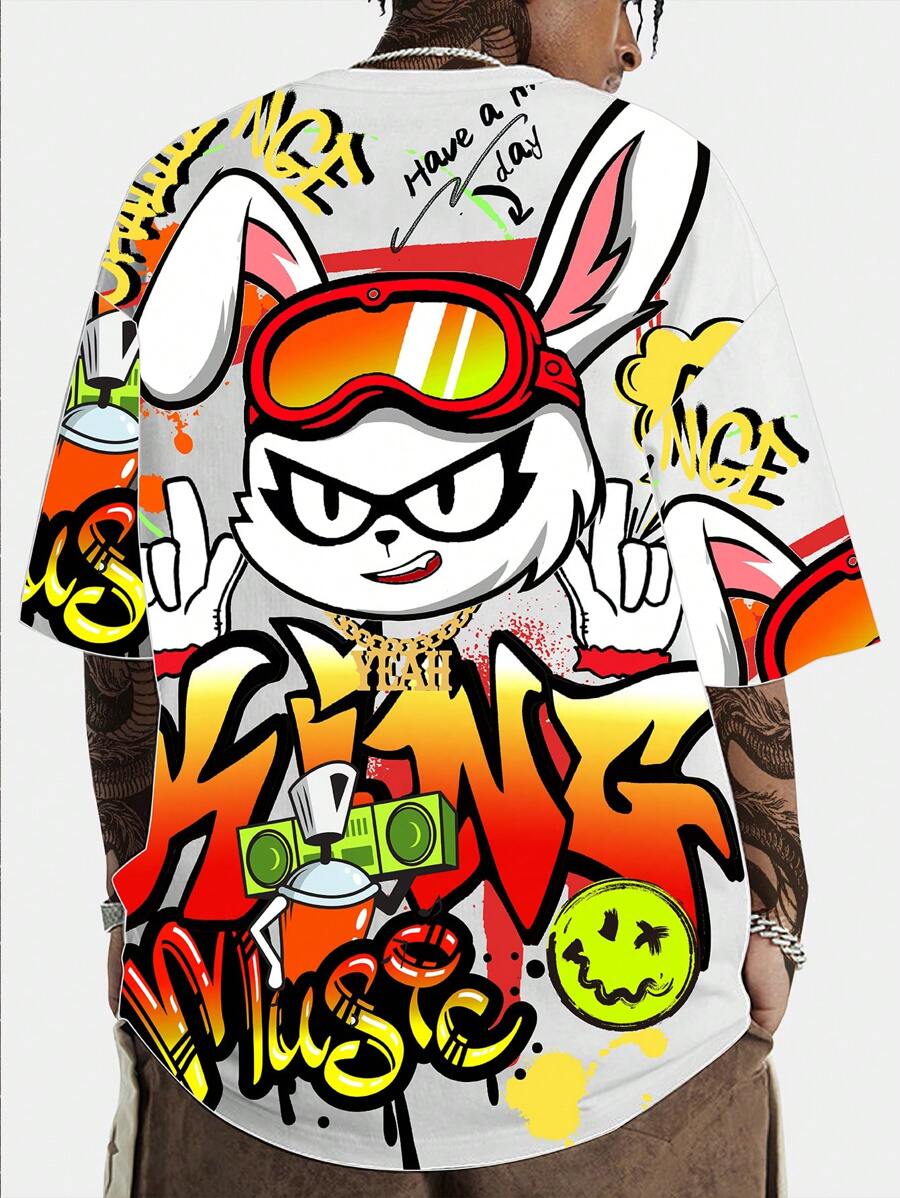 Manfinity RebelGame Lỏng lẻo phù hợp Đồ họa Hoạt hình Áo thun Cho nam giới - Nhiều màu - Xem 1