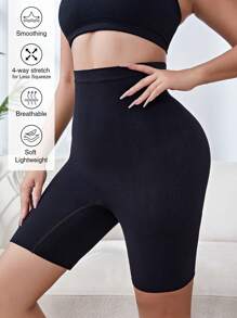 萊卡美妝纖維塑形電源短褲 - 黑色 - 查看 6