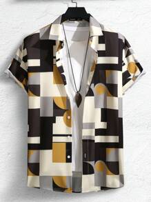 Manfinity LEGND Men Geo Print Shirt Without Tee - Multicolor - View 2