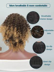 Nối tóc tổng hợp ngắn xoăn đuôi ngựa - Nhiều màu - Xem 4