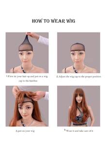 Medium Curly Synthetic Wig - Black - View 7