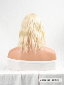 Short Curly Synthetic Hair Topper - Gold - View 2