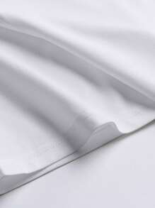 男士字母圖案T恤 - 白色 - 查看 3