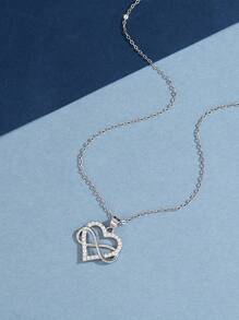 1 Quyến Rũ Đính Đá Cubic Zirconia Trang Trí Polyamory Charm Vòng Cổ Bạc Cho Nữ Trang Trí Hàng Ngày - Bạc - Xem 5