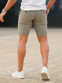 Quần Short Nam Túi Sọc ca rô Giải trí - Màu xanh Ô liu - Xem 2