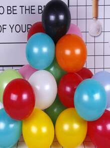 24顆素色氣球12英寸彩色裝飾氣球派對用 - 彩色 - 查看 3