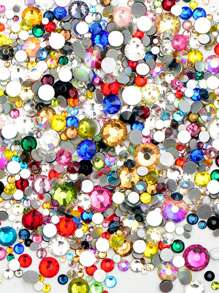 1440 chiếc Màu Ngẫu Nhiên 0.14-0.66 cm Thạch Anh Trang Trí, Pha Lê Nhân Tạo Thủy Tinh để Trang Trí DIY - Nhiều màu - Xem 4