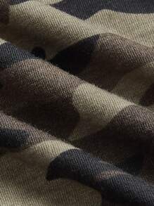 SHEIN EZwear Falda ajustado con cintura ajustable de cordón y estampado camuflaje, para verano - Multicolor - Ver 3