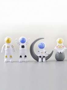 4入組宇航員造型裝飾工藝品桌面裝飾品用於家居裝飾 - 彩色 - 查看 4