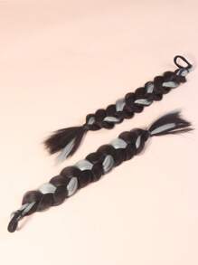 2 piezas de trenza de cabello sintético largo casual - Multicolor - Ver 3