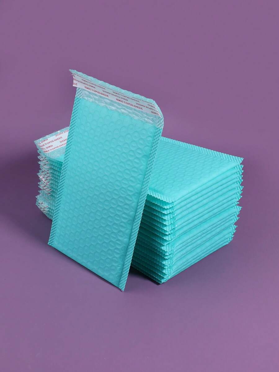 10 piezas Bolsa de burbujas unicolor, bolsa de embalaje multiusos simple para el hogar, la oficina, la escuela - Azul - Ver 1