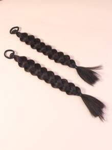 2 piezas de trenza de cabello sintético largo informal - Multicolor - Ver 2