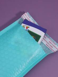 10 piezas Bolsa de burbujas unicolor, bolsa de embalaje multiusos simple para el hogar, la oficina, la escuela - Azul - Ver 4