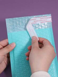 10 piezas Bolsa de burbujas unicolor, bolsa de embalaje multiusos simple para el hogar, la oficina, la escuela - Azul - Ver 5