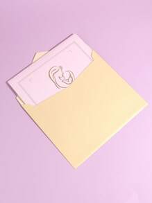 1pc 3d Creative Paper Carving Mother's Day Greeting Card With Flower Design (includes Envelope) - Pink - View 4