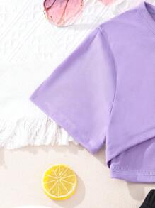 Tween Girls Casual Colorblock Top, Camisole & Shorts Set - Multicolor - View 7