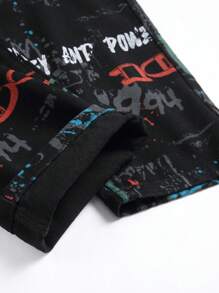 Quần Jeans Họa Tiết Chữ Cho Nam - Nhiều màu - Xem 4