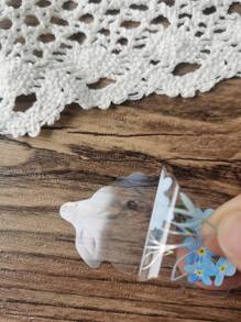 40入組花卉圖案什錦貼紙復古多用途貼紙適用於DIY工藝品裝飾品手帳